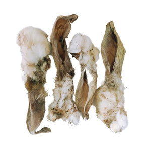Rabbit Ears with Hair: A Chewy and Furry Delight Filled with Natural Goodness pack of 10